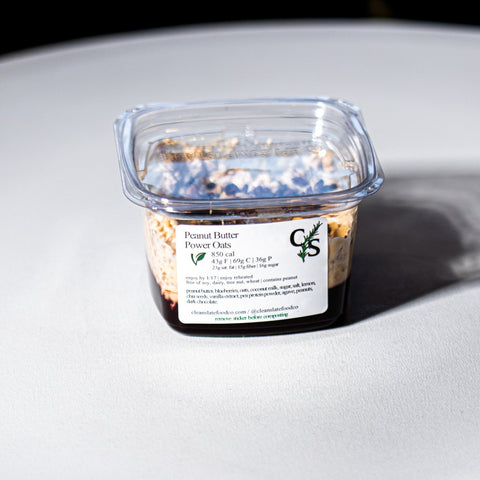 peanut butter power oats - Clean Slate Food Co.
