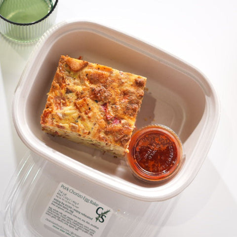 pork chorizo egg bake - Clean Slate Food Co.
