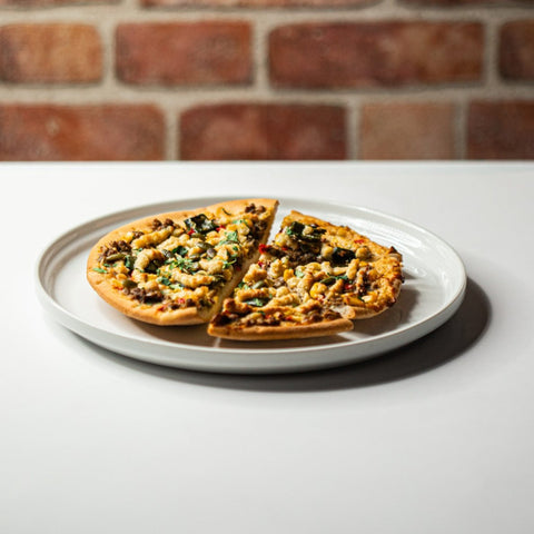 Pumpkin Curry Flatbread with braised pork - Clean Slate Food Co.