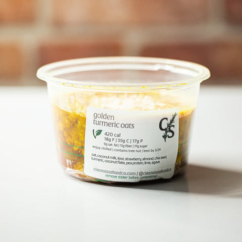 golden turmeric oats - Clean Slate Food Co.